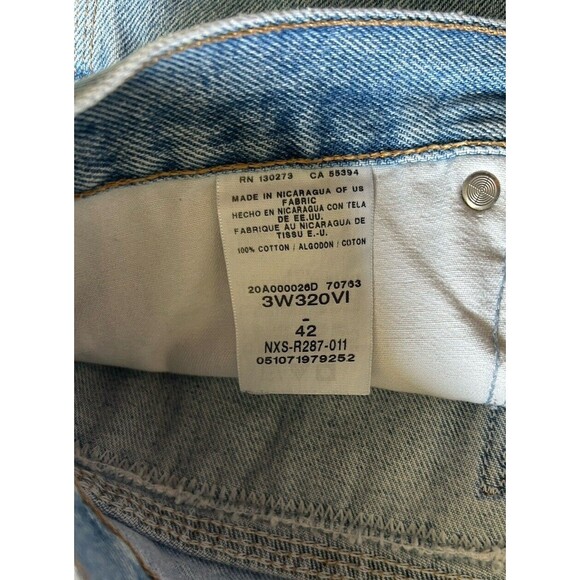 Wrangler Riggs Carpenter Shorts Men's 42 Denim WorkWear Blue Light Wash Cotton - Picture 3 of 8